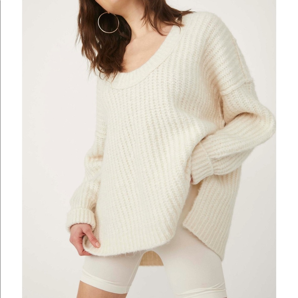 #33 New! Free People Blue Bell Chunky Oversized SweaterNWT - Picture 6 of 7